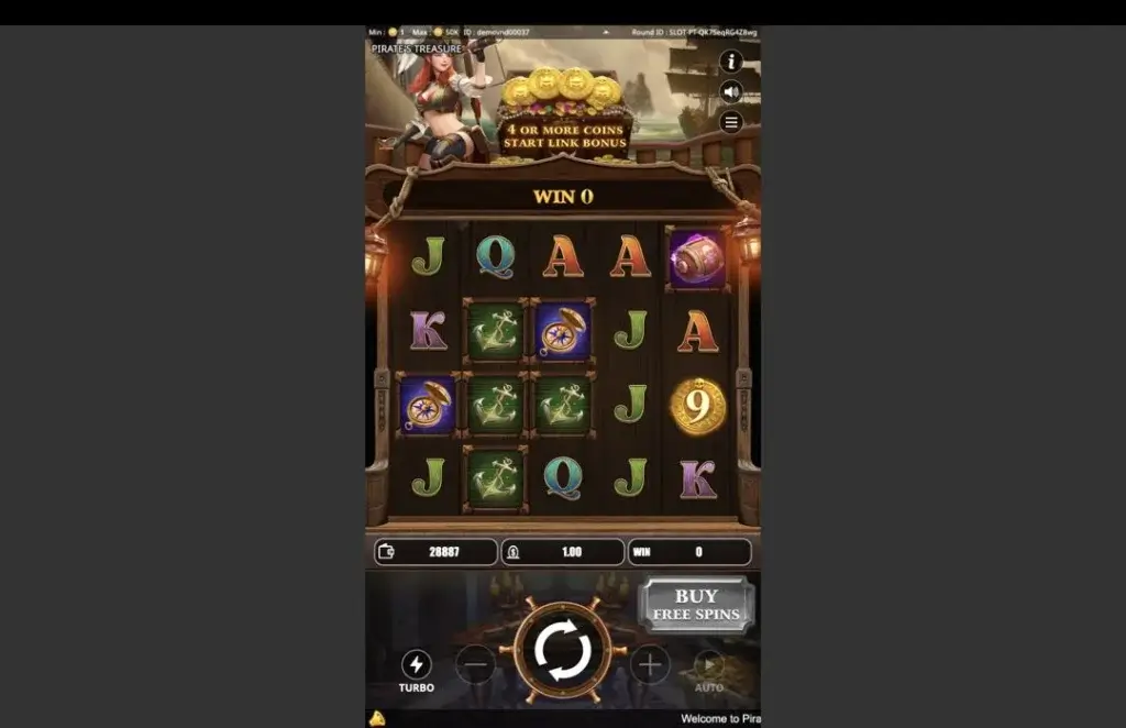 Ảnh giao diện chính game PIRATE'S TREASURE (Kingmidas #KM-SLOT-015) (slot) chơi tại LC79