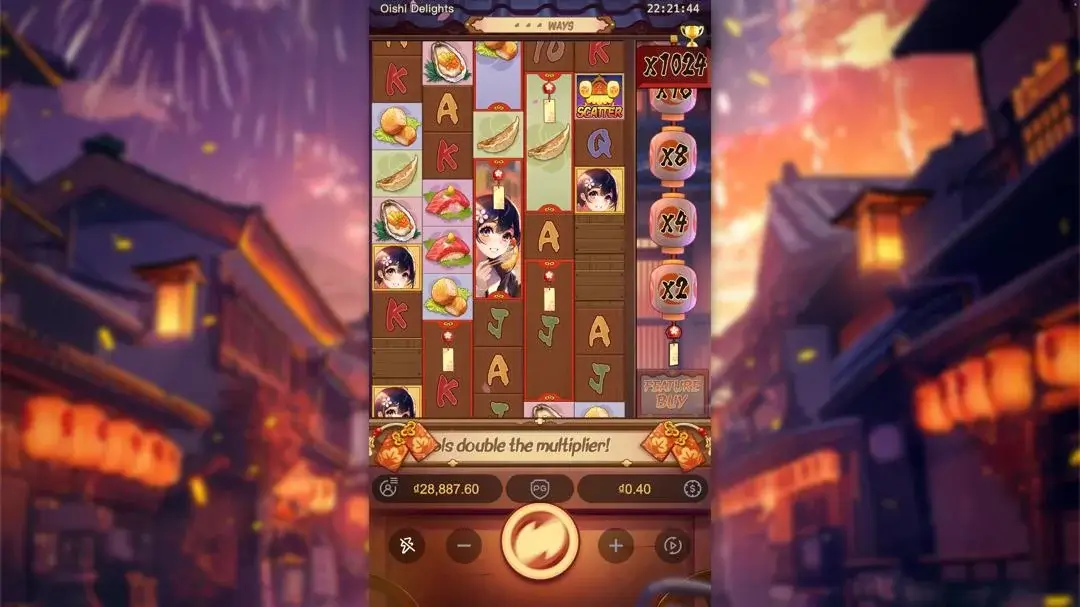 Ảnh giao diện chính game Oishi Delights (slot PG) chơi tại LC79