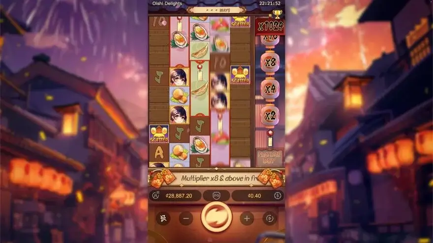 Ảnh màn hình gameplay game Oishi Delights (slot PG) chơi tại LC79
