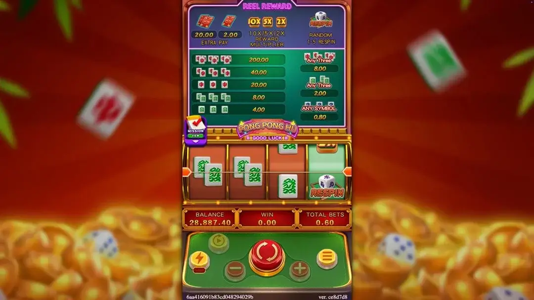 Ảnh giao diện chính game PONG PONG HU (slot FC) chơi tại LC79