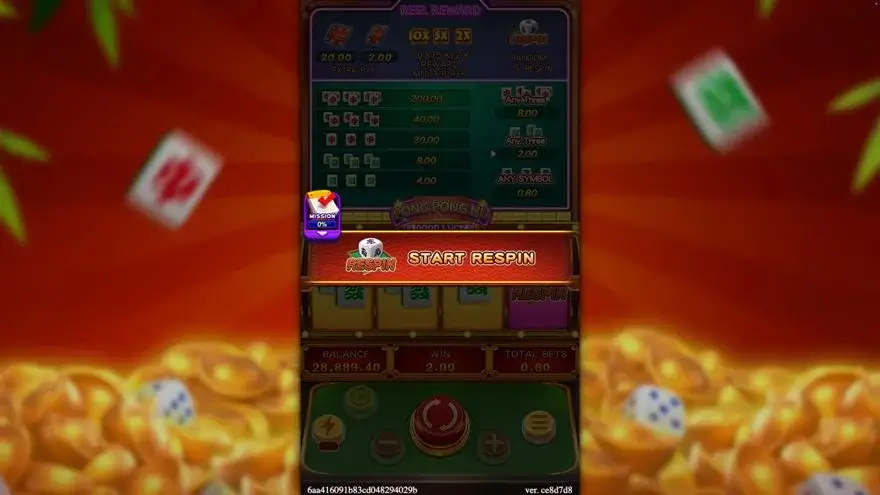 Ảnh màn hình gameplay game PONG PONG HU (slot FC) chơi tại LC79