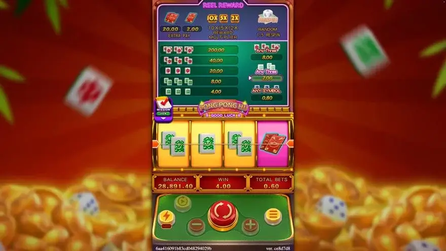 Ảnh bảng biểu tượng & tính năng game PONG PONG HU (slot FC) chơi tại LC79