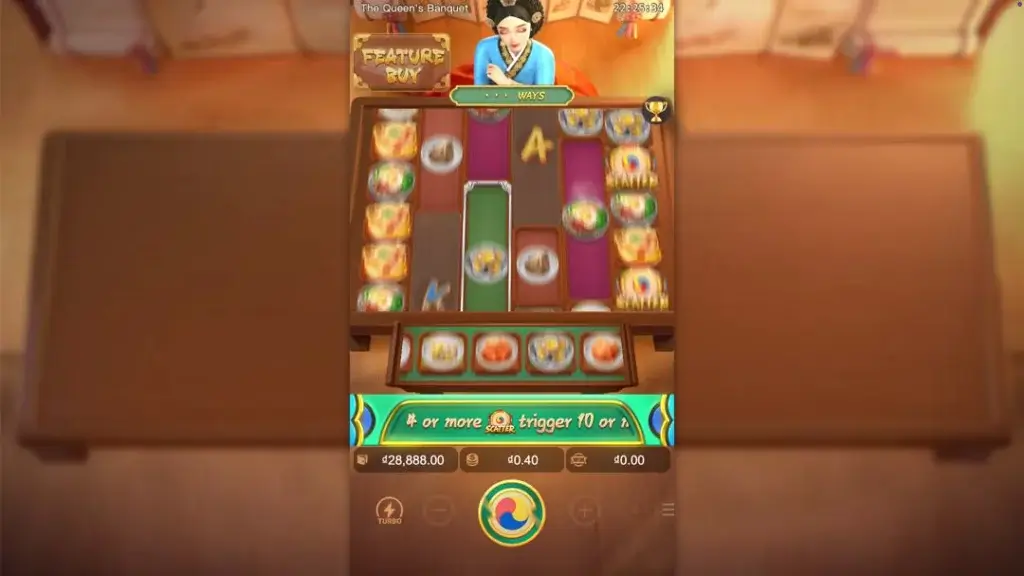 Ảnh giao diện chính game The Queen's Banquet (slot PG) chơi tại LC79