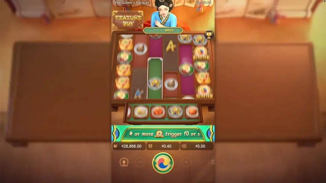 Ảnh giao diện chính game The Queen's Banquet (slot PG) chơi tại LC79